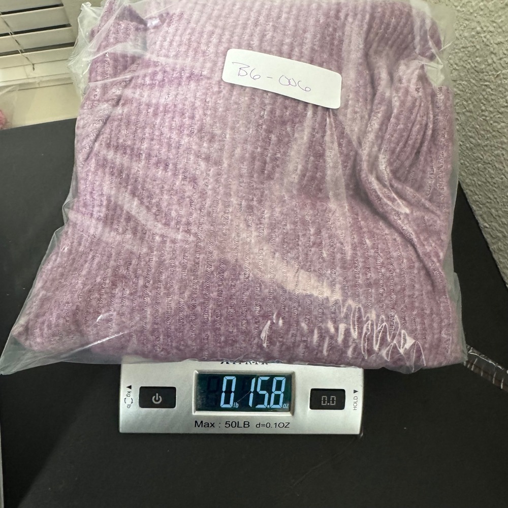 Soft Surroundings Purple‎ Ribbed Cowl Neck Tunic Sweater Hooded XS - Picture 8 of 8